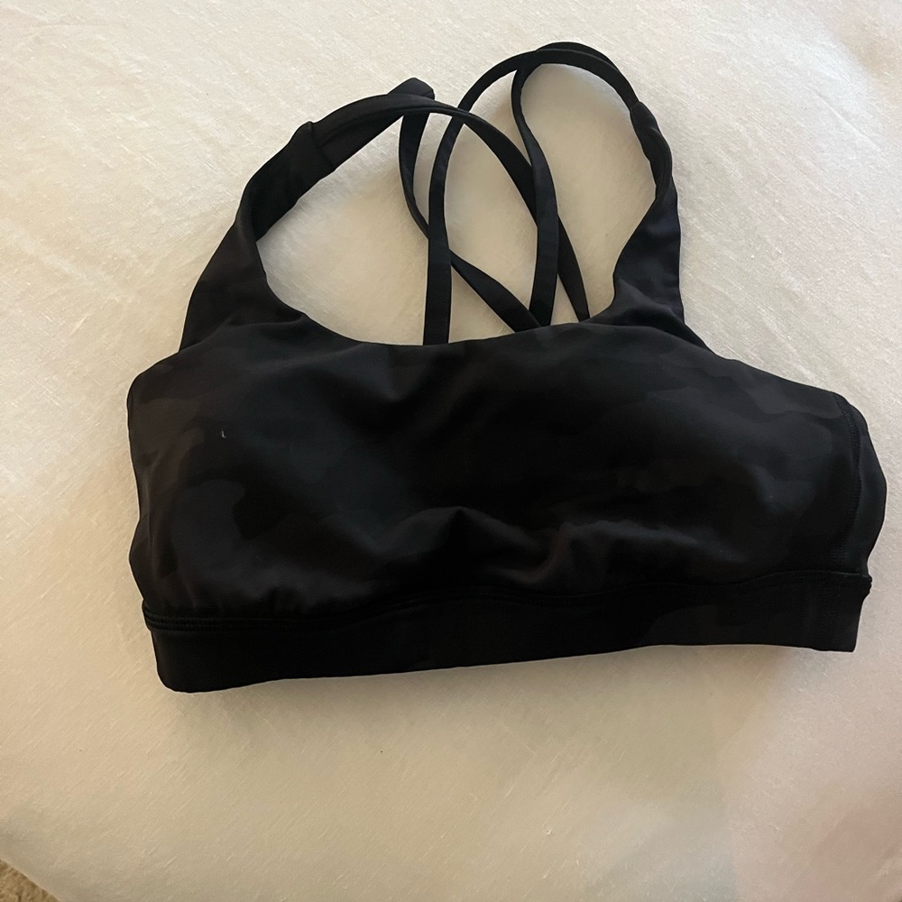 Lululemon sports bra. Black camouflage. Size 6